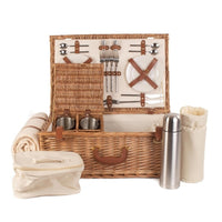 Red Hamper Deluxe Fully Fitted Traditional Wicker Picnic Basket