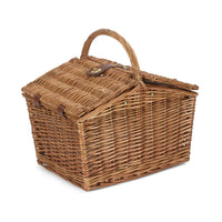 Red Hamper 3 Person Butterfly Lidded Fitted Wicker Picnic Basket