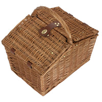 Red Hamper 4 Person Butterfly Lidded Fitted Wicker Picnic Basket