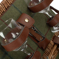 Red Hamper 7 Person Butterfly Lidded Fitted Wicker Picnic Basket