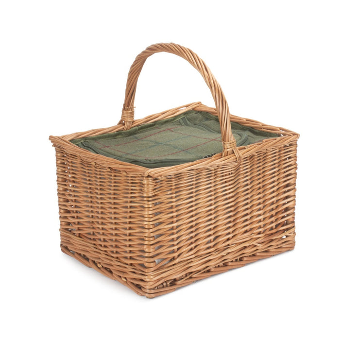 Red Hamper Antique Wash Wicker Butchers Cool Basket