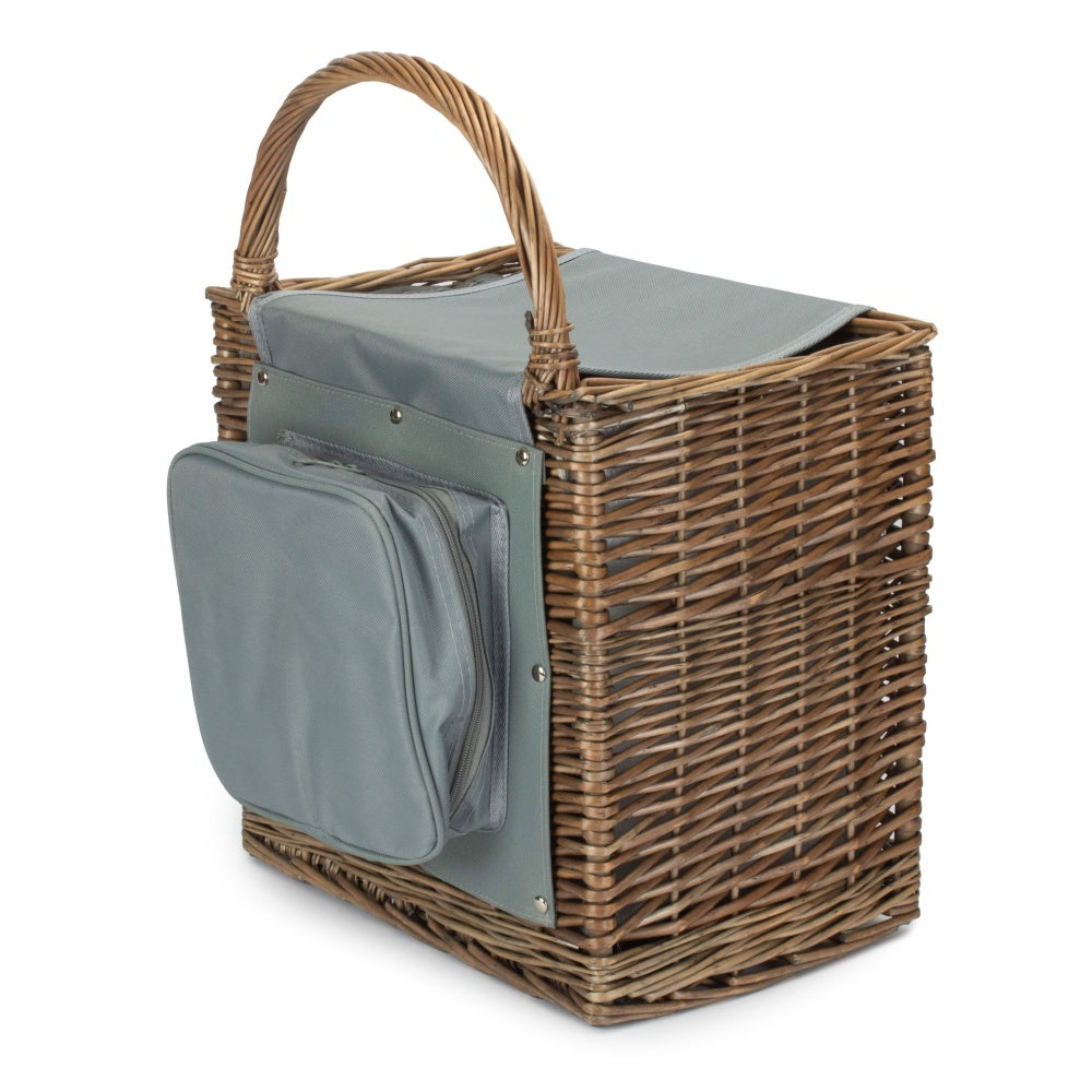 Red Hamper 3 Person Chiller Wicker Beach Picnic Basket