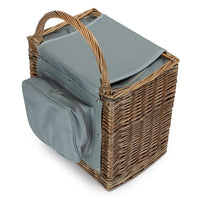 Red Hamper 4 Person Chiller Wicker Beach Picnic Basket