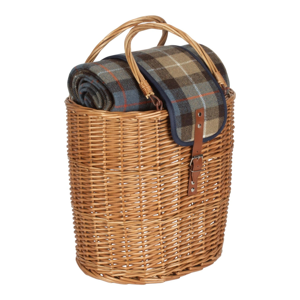 The Willow Basket Wicker Oval Ravenstor Fitted Cool Bag Drinks Picnic Basket