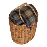 The Willow Basket Wicker Oval Ravenstor Fitted Cool Bag Drinks Picnic Basket