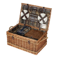 The Willow Basket Rope Handled Ravenstor 6 Person Fitted Picnic Basket