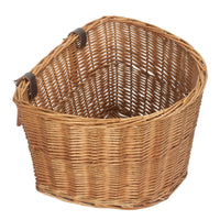 Red Hamper Double Steamed Wicker Bicycle Bike Basket