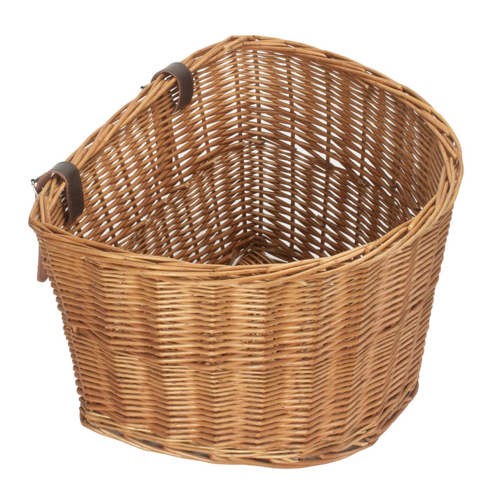 Red Hamper Double Steamed Wicker Bicycle Bike Basket
