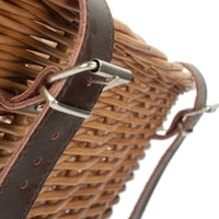 Red Hamper Double Steamed Wicker Bicycle Bike Basket