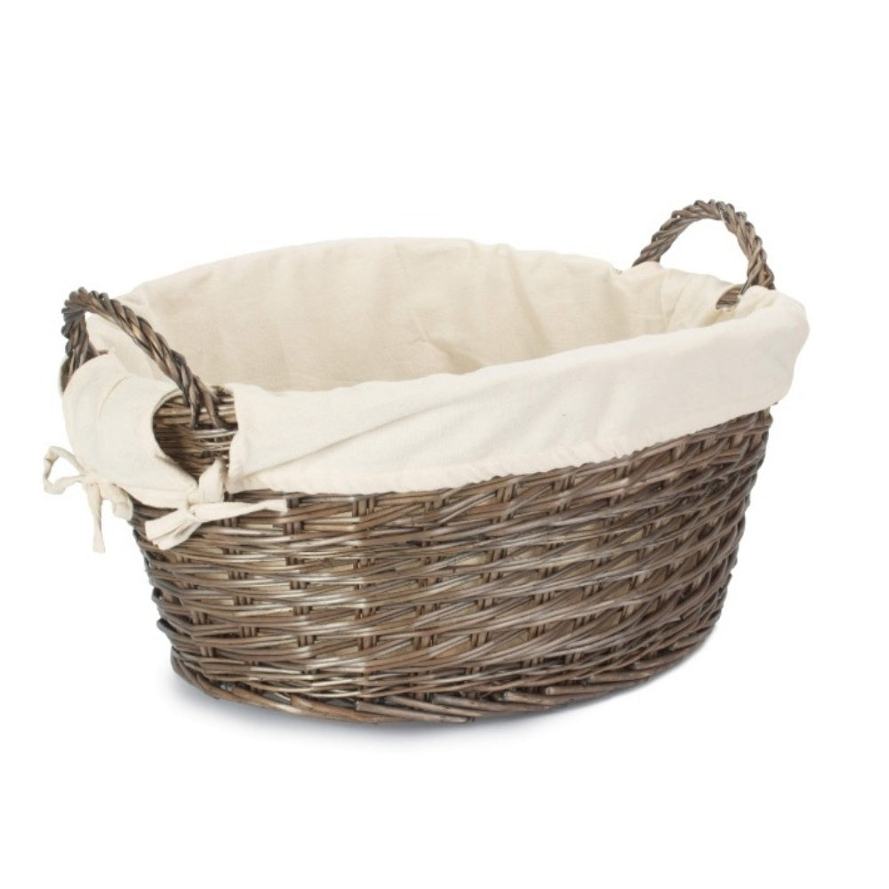 Red Hamper Antique Wash Finish Willow Wash Basket
