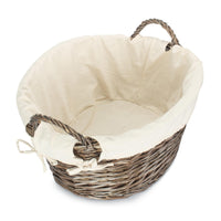 Red Hamper Antique Wash Finish Willow Wash Basket