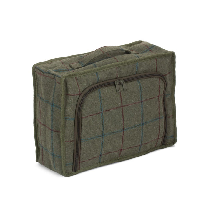 Red Hamper Green Tweed Insulated Cooler Picnic Bag