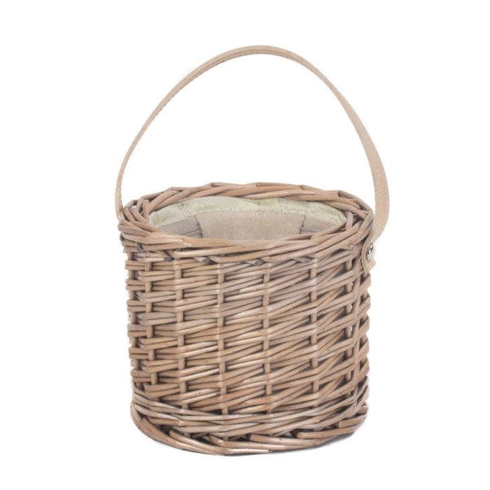 Red Hamper Small Antique Wash Wicker Ice Basket
