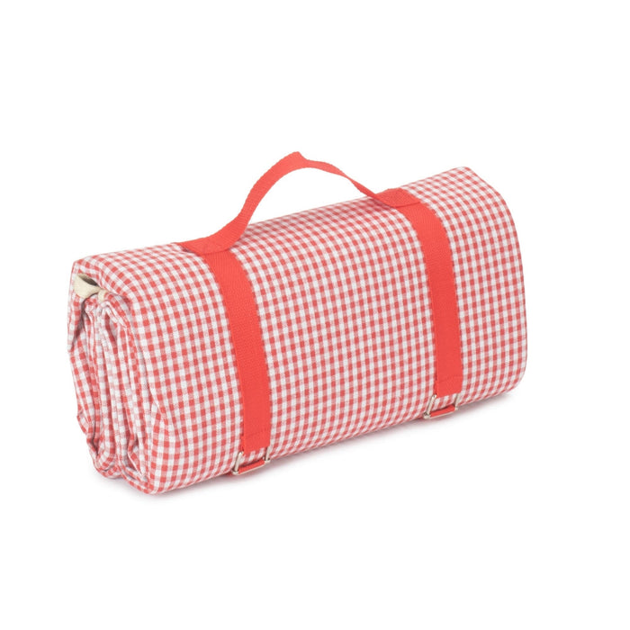 Red Hamper Red and White Gingham Picnic Blanket