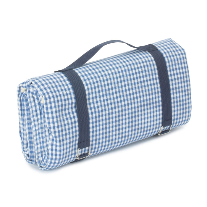 Red Hamper Blue and White Gingham Picnic Blanket