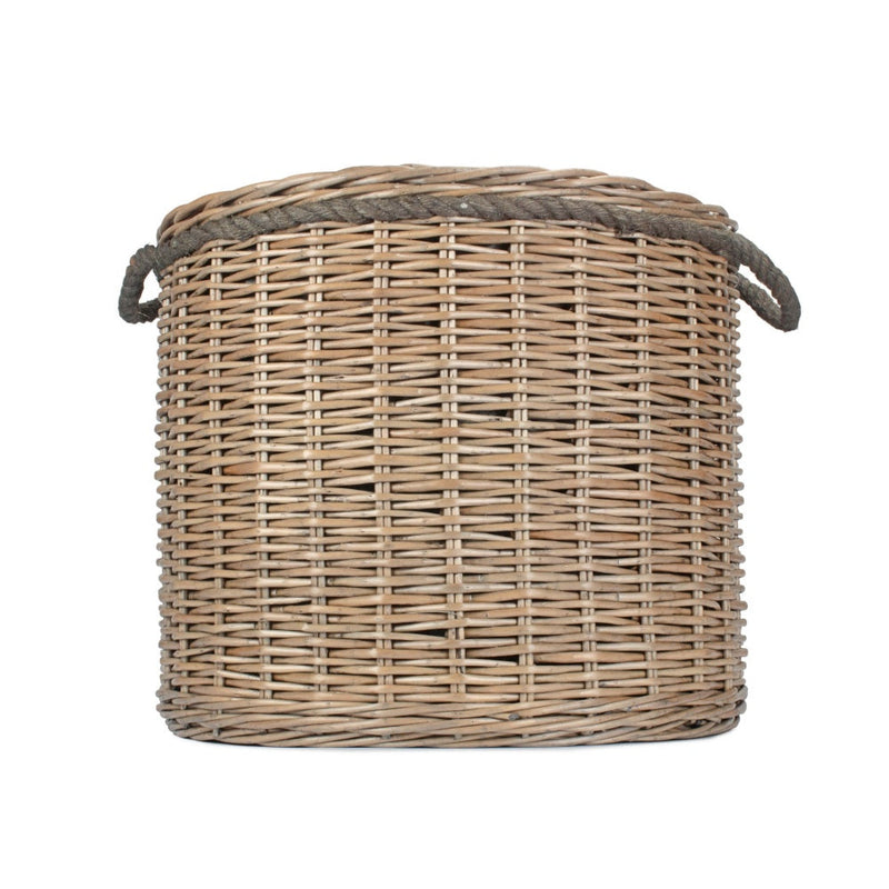 Round Willow Patio Planter With Black Plastic Lining
