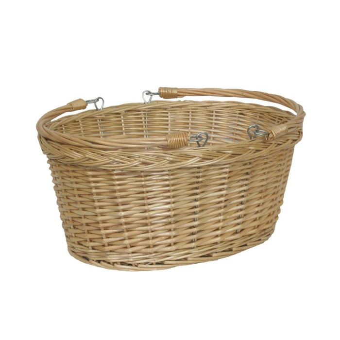 Red Hamper Medium Swing Handle Wicker Shopping Basket