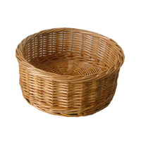 Red Hamper Round Straight-Sided Wicker Tray