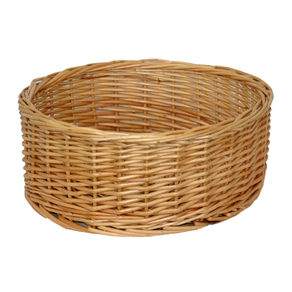 Red Hamper Round Straight-Sided Wicker Tray