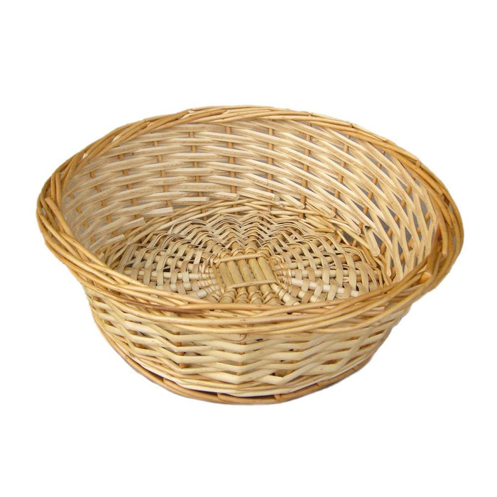 Red Hamper Split Willow Round Wicker Tray