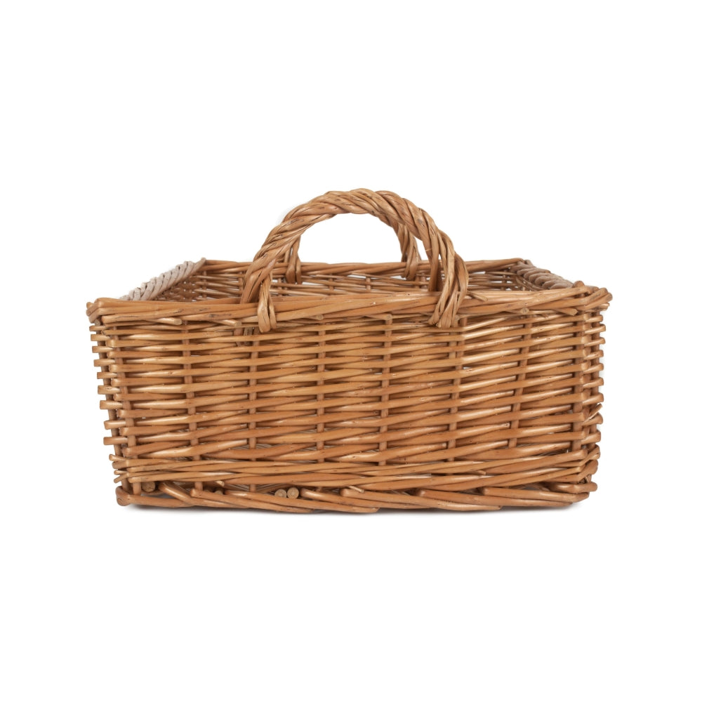 Red Hamper Large Rectangular Bread Display Wicker Tray
