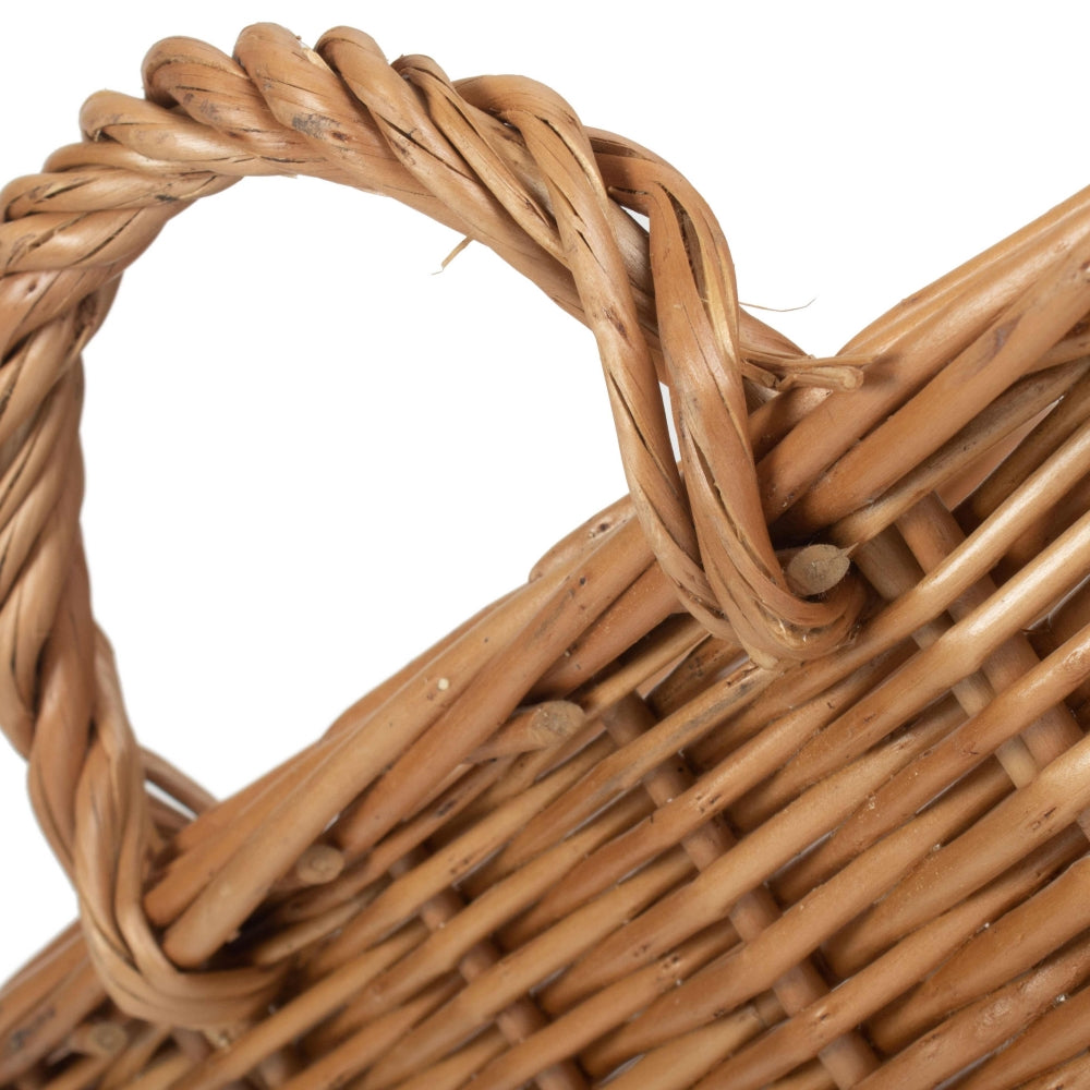 Red Hamper Large Rectangular Bread Display Wicker Tray