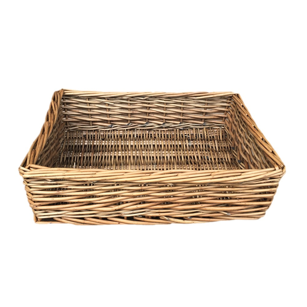 Red Hamper Antique Wash Rectangular Straight Sided Wicker Tray