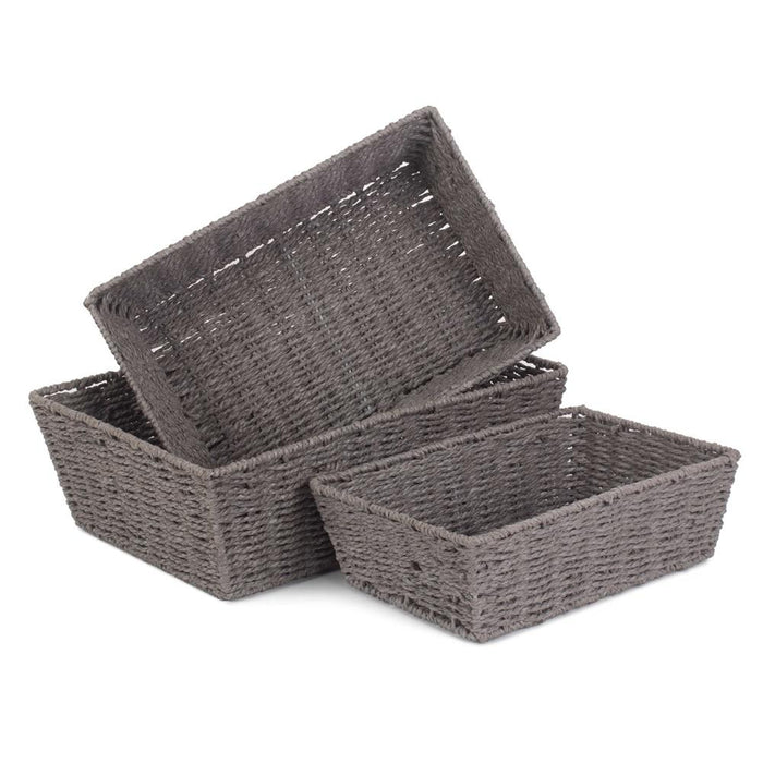 Red Hamper Grey Paper Rope Display Tray