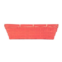 Red Painted Bamboo Serving Tray