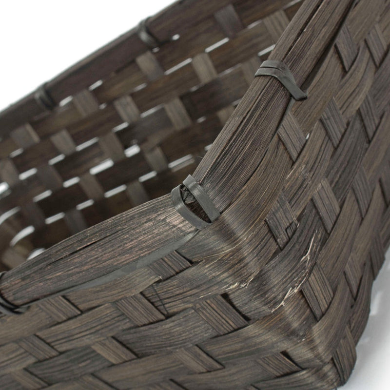 Black Painted Bamboo Serving Tray