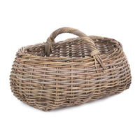 Red Hamper Grey Rattan Market Log Basket