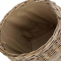 Red Hamper Amphora Rattan Log Basket with Cordura Lining
