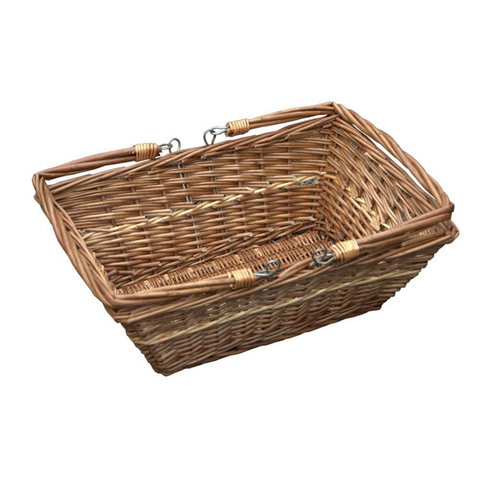 Red Hamper Rectangular Market Shopping Basket