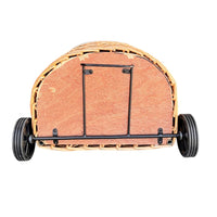Full Buff Willow Wheeled Shopping Basket