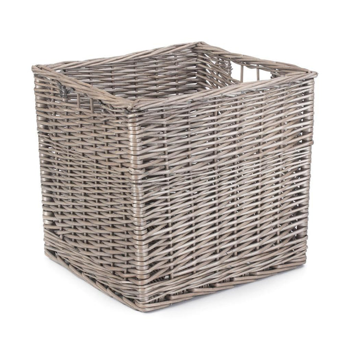 Red Hamper Square Wicker Storage Basket