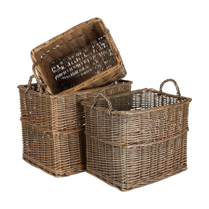 Rectangular Wicker UnLined Log Basket