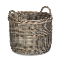 The Willow Basket Round Straight-Sided Wicker Log Storage Basket