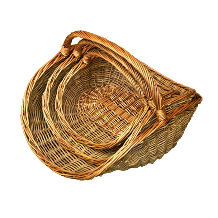 Red Hamper Set of 3 Wentworth Wicker Garden Trugs