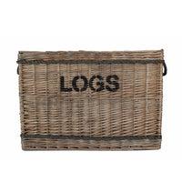 Red Hamper Jumbo Rope Handle Wicker Log Basket