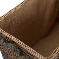 Red Hamper Jumbo Wicker Log Basket on Wheels