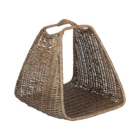 Antique Wash Willow Log Basket Cradle