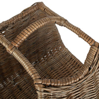 Antique Wash Willow Log Basket Cradle