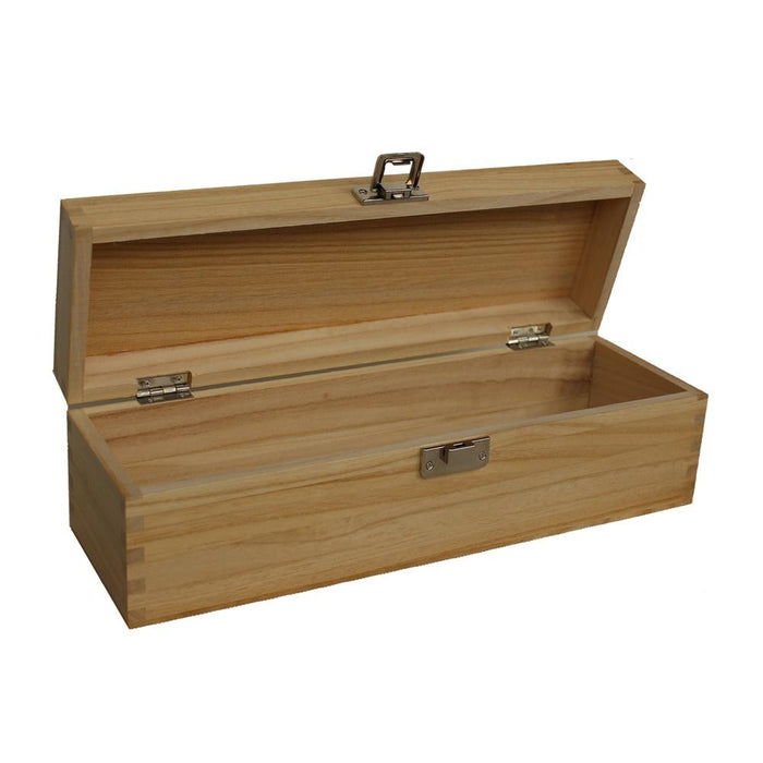 Red Hamper Single Bottle Clear Varnish Wooden Box