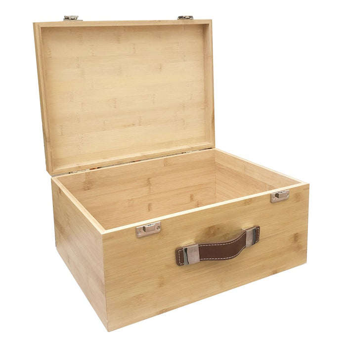 Red Hamper Large Bamboo Storage Box