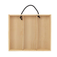 Red Hamper 3 Beer Bottle Pinewood Carry Case with Acrylic Lid