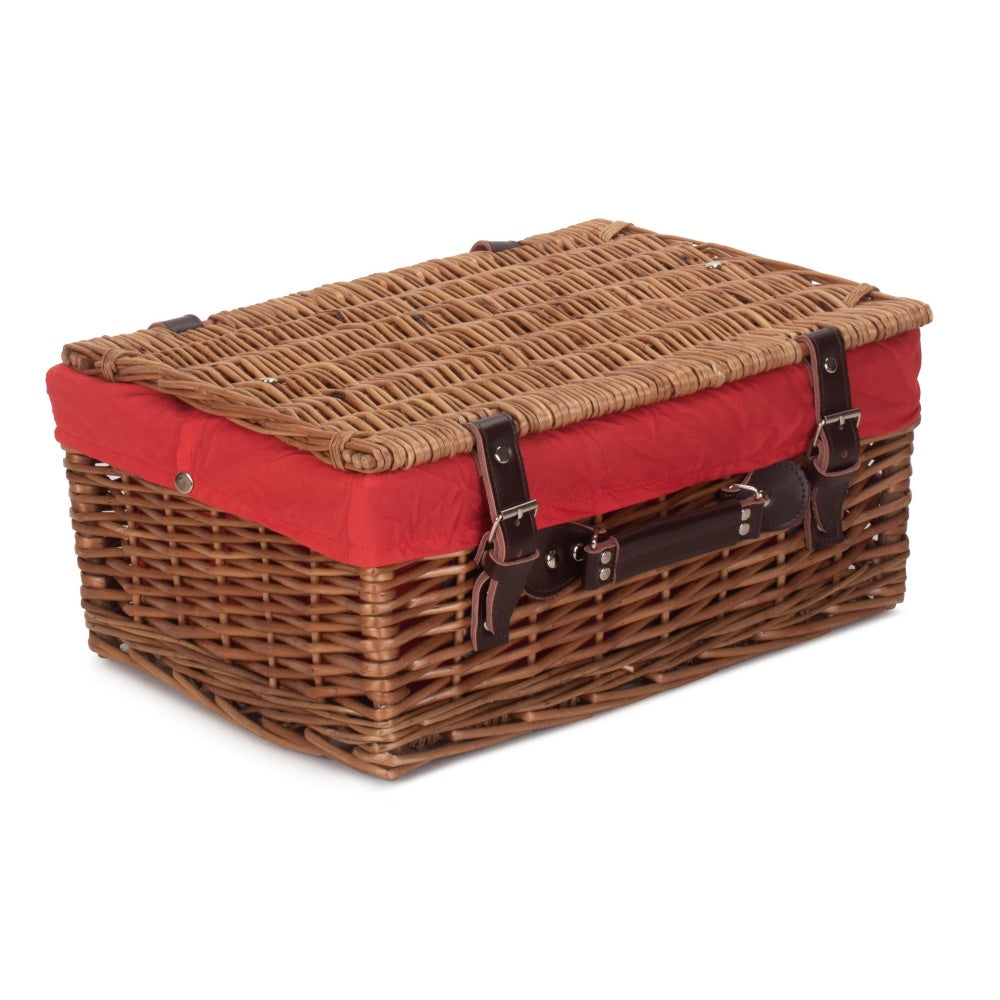 Red Hamper Double Steamed 40cm Picnic Basket