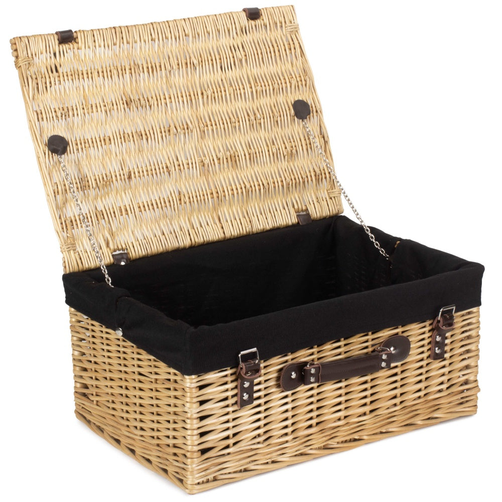Red Hamper Buff 51cm Picnic Basket