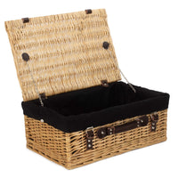 Red Hamper Buff 45cm Picnic Basket