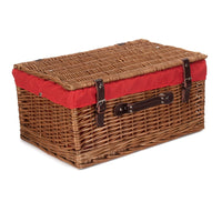 Red Hamper Double Steamed 51cm Picnic Basket