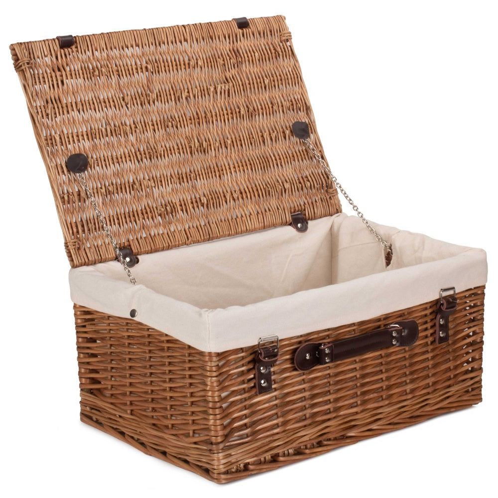 Red Hamper Double Steamed 51cm Picnic Basket